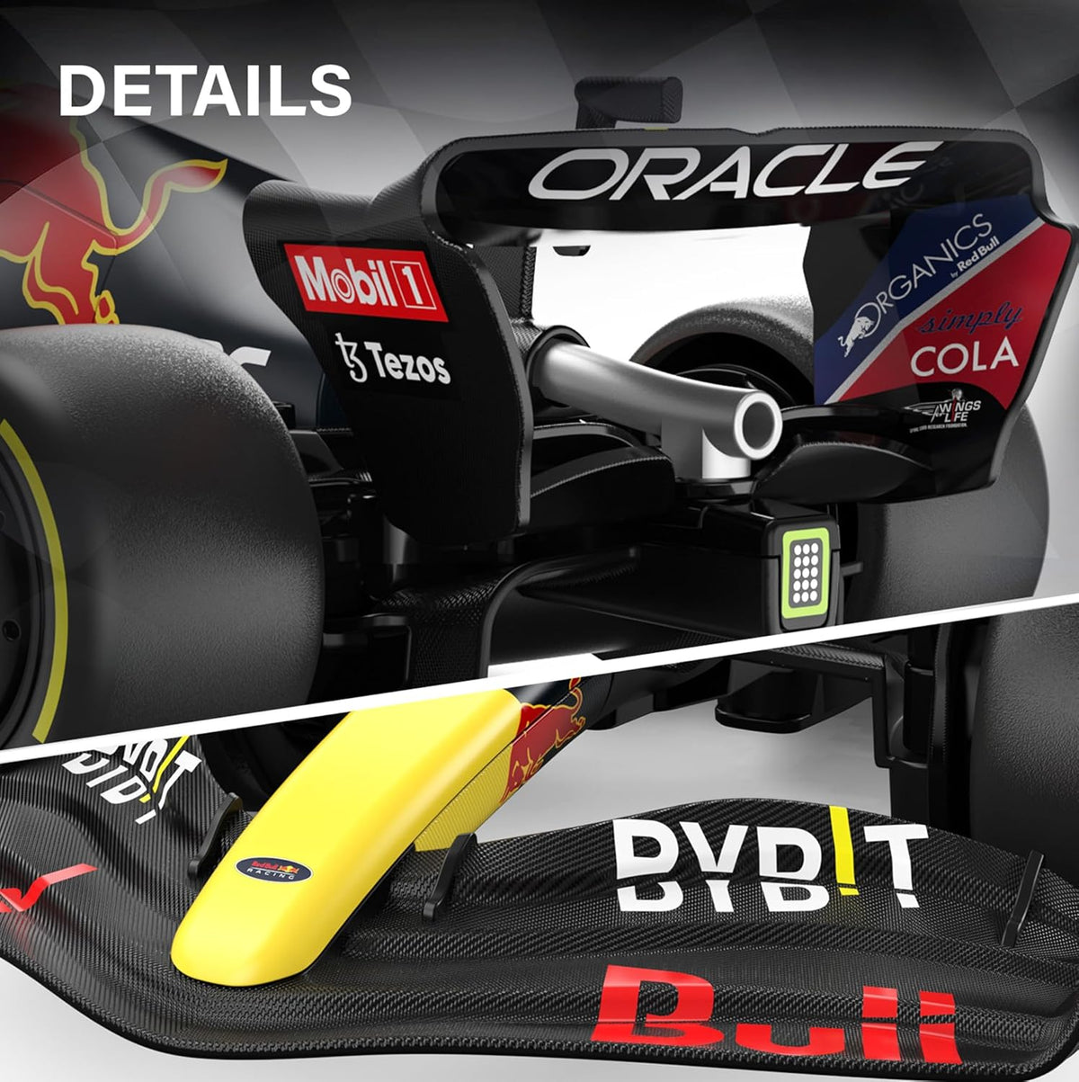 Rastar Authentic Licensed Redbull Rb18 RC Car - Detailed Design, 2.4GHz Control | Color :  1:18 Redbull Rb18(no.1)