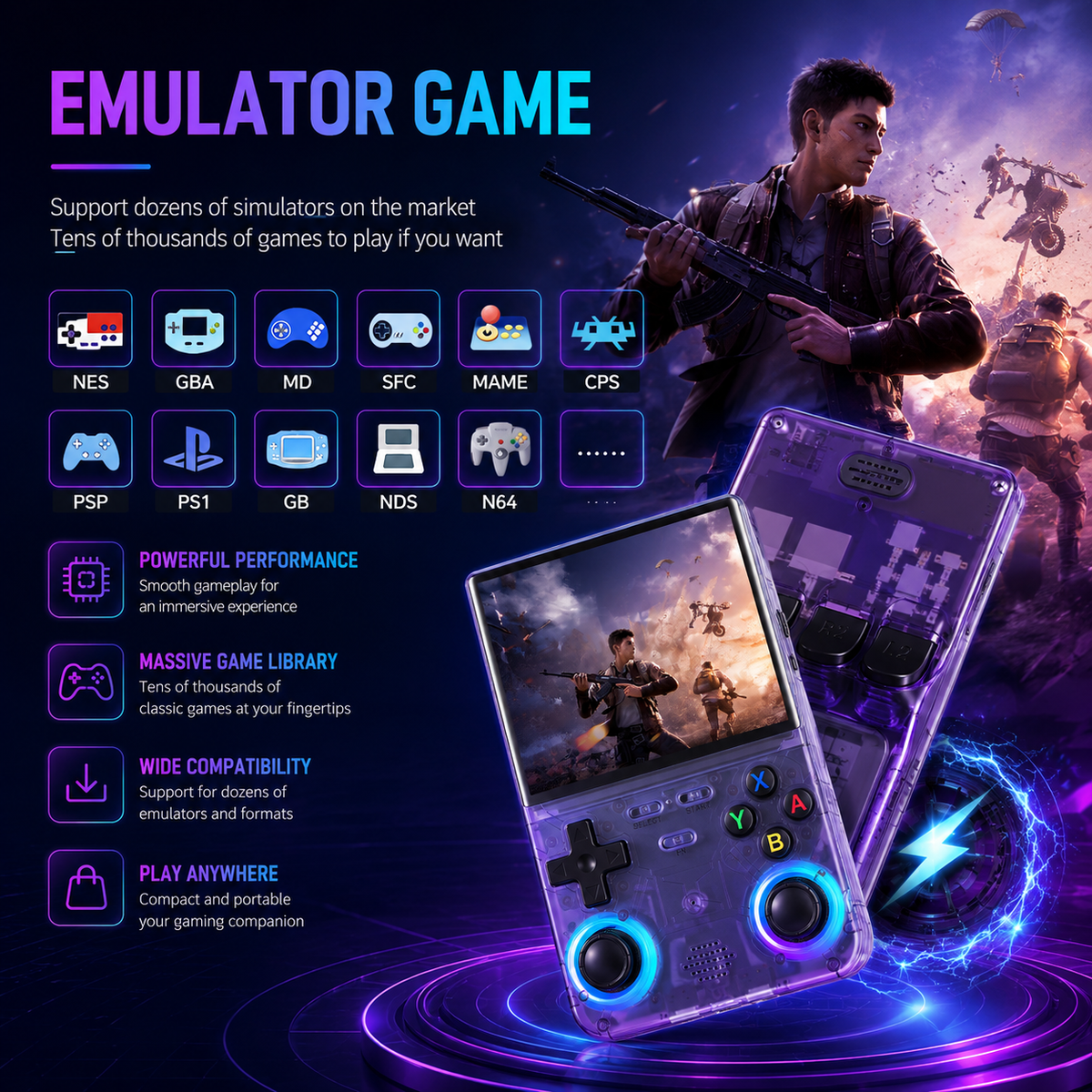 RetroPlay Handheld Game Console