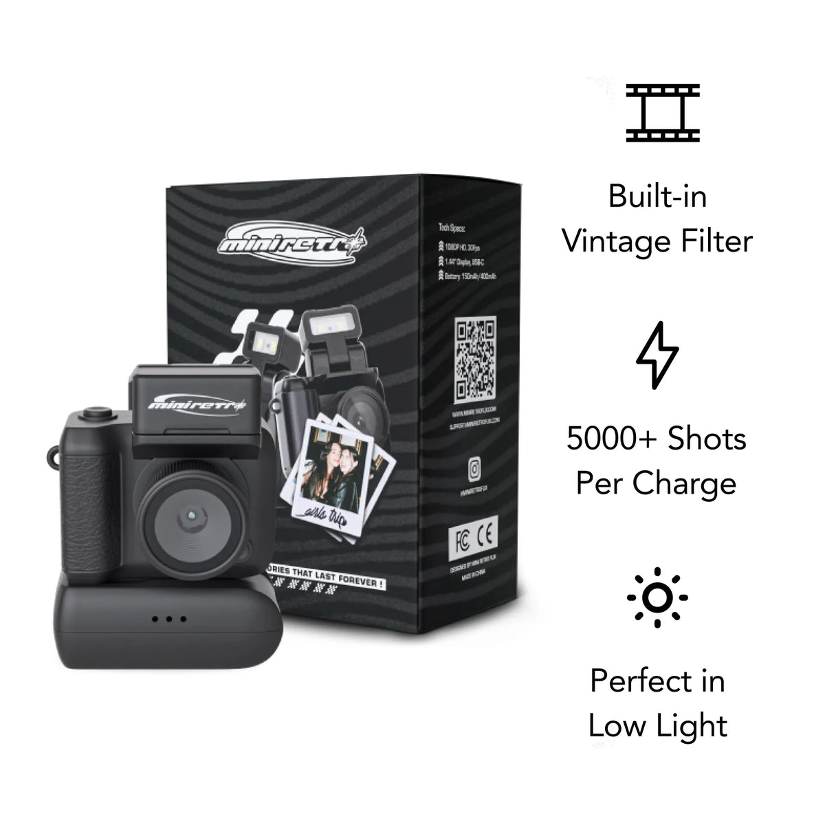 Mini Retro Nostalgic Camera( Free 16 Gb SD Card)